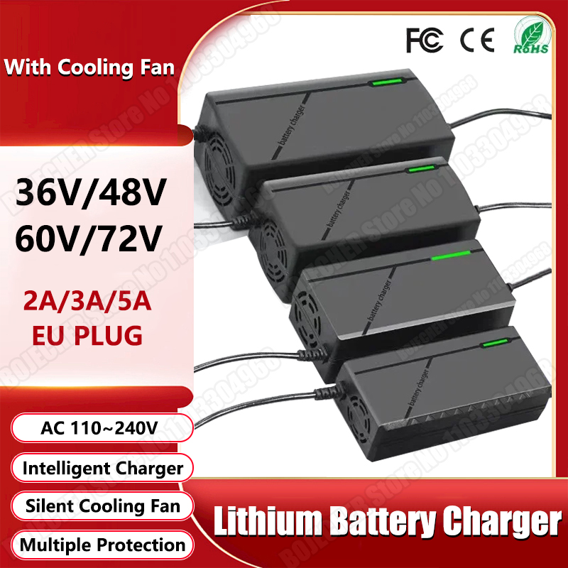 84V 20A Smart Charger - 36V 48V 60V 72V Oplader 2A