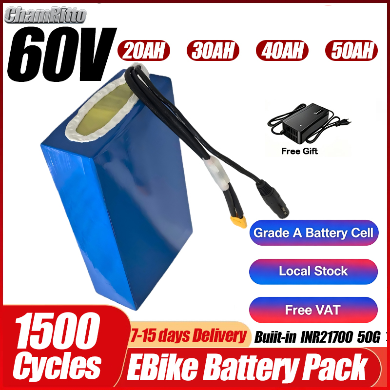 60V 50Ah Electric Scooter Battery - 60V 1500W elektrische fiets 20ah 25ah