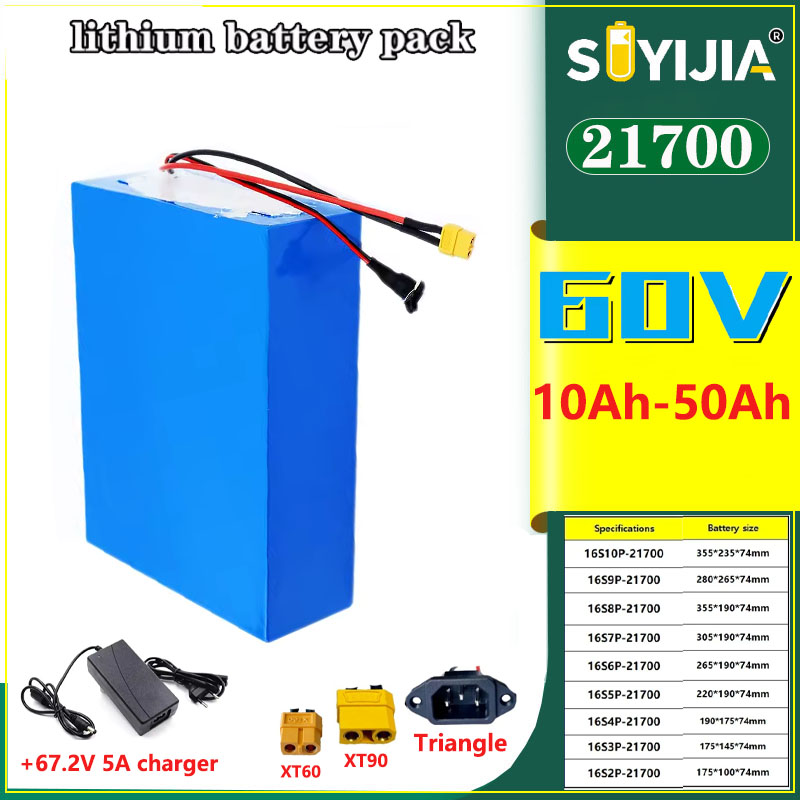 Nieuwe 60V 50Ah 40Ah 30Ah 20Ah - 60V 50Ah Electric Scooter Battery recensie en prijs