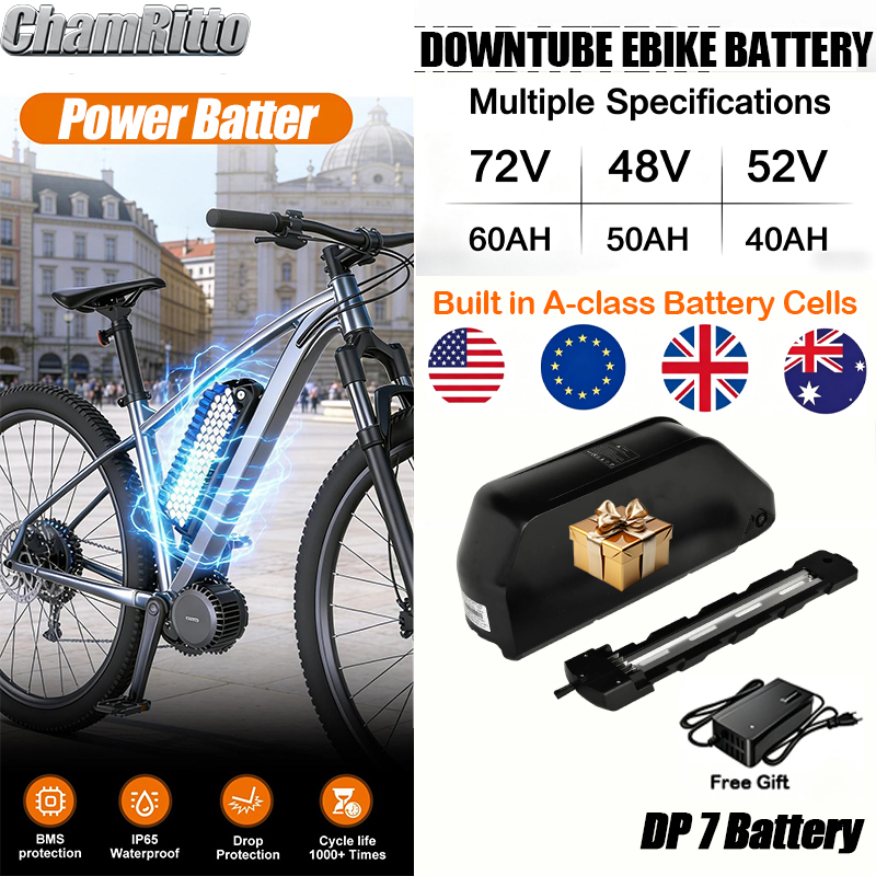 Elektrische fiets accu Downtub - 72V 50Ah 21700 Lithium Battery recensie en prijs