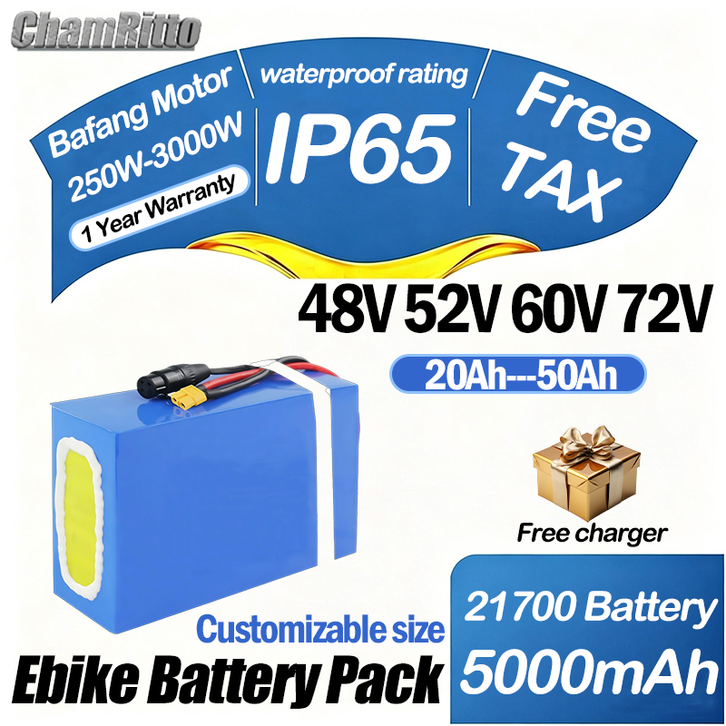 60V 72V 2000W e-bike elektrisc - 72V 50Ah 21700 Lithium Battery recensie en prijs
