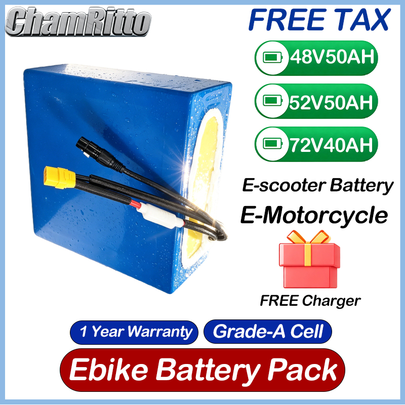 48V 52V 30Ah 50Ah Elektrische  - 60V 50Ah Electric Scooter Battery recensie en prijs