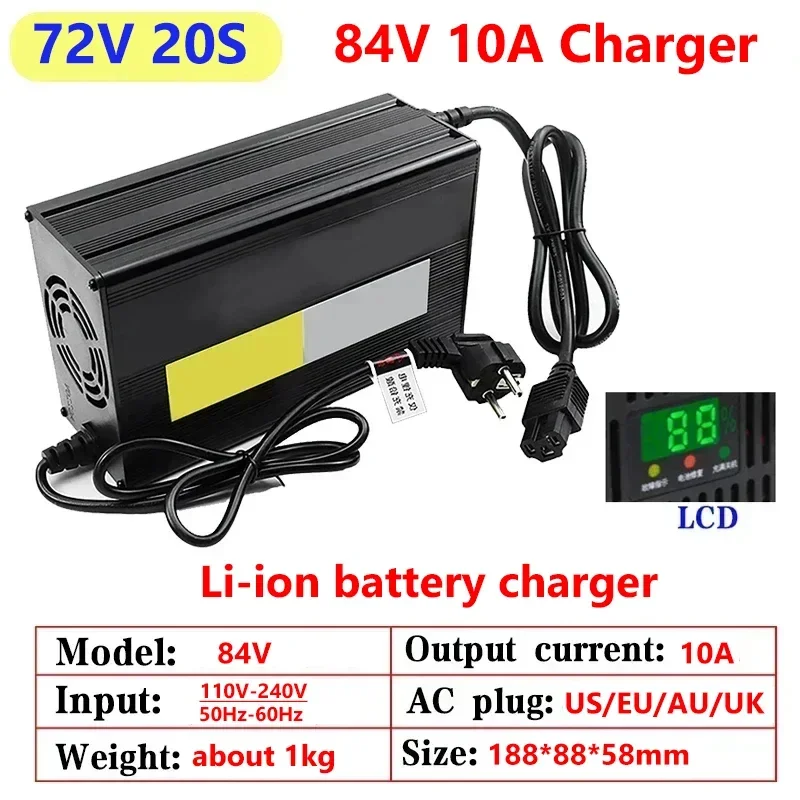 10a 48V 60V 72V Lithium Batter - 84V 20A Smart Charger recensie en prijs