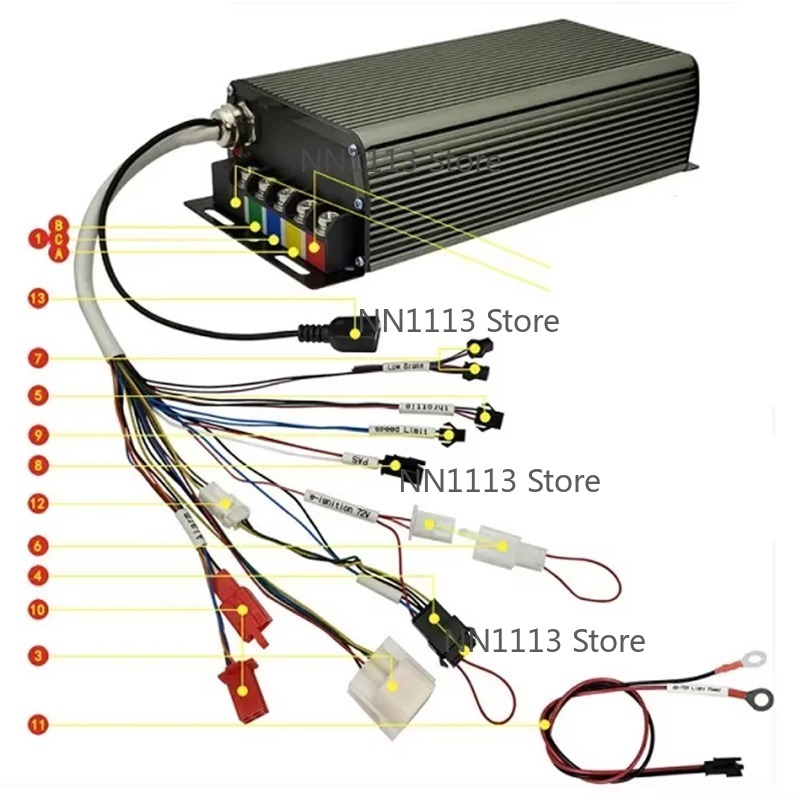 72V 100A 5000W Hall-sensor Sin - 72V 100A Sabvoton Controller recensie en prijs