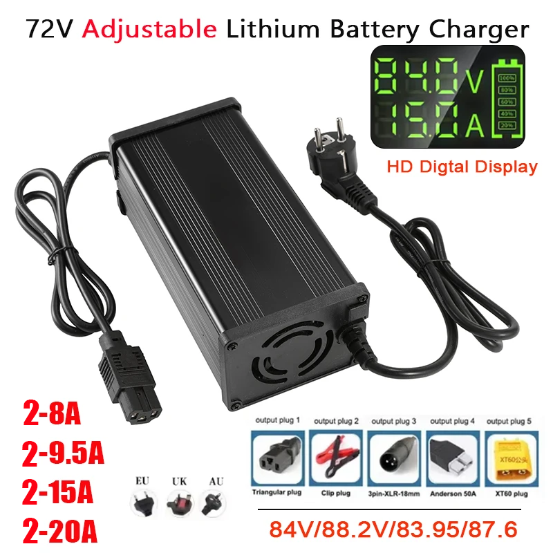 72V 2-8A 2-9,5A 2-15A 2-20A, i - 72V 15A Fast Charger recensie en prijs