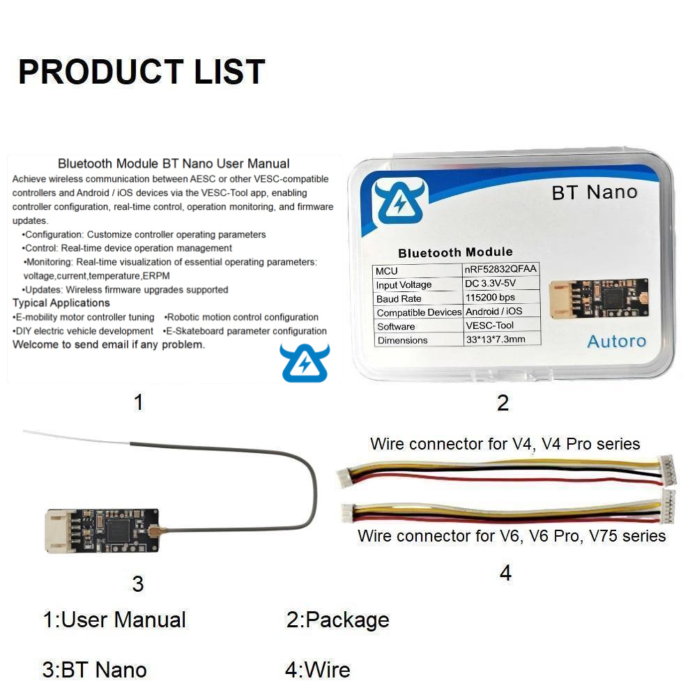 Autoro BT Nano draadloze Bluet - Vesc 75300 Controller recensie en prijs