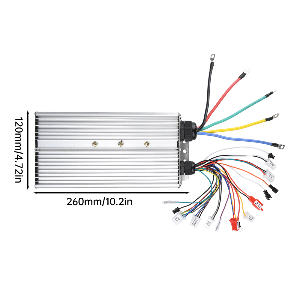 48V 60V 72V 84V 5000W Borstell - 72V 100A Sabvoton Controller recensie en prijs