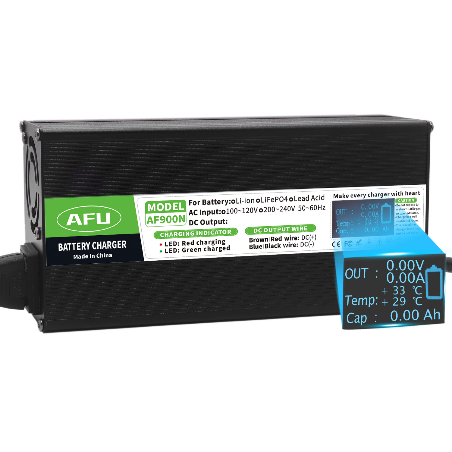 58.4V 15A LiFePO4 Batterijlade - 84V 20A Smart Charger recensie en prijs