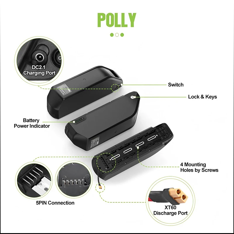 Elektrische fietsbatterij Down - 72V 50Ah 21700 Lithium Battery recensie en prijs