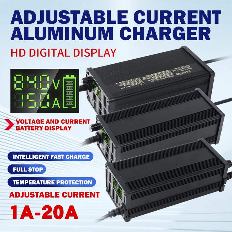 72V verstelbare lithiumbatteri - 72V 15A Fast Charger recensie en prijs