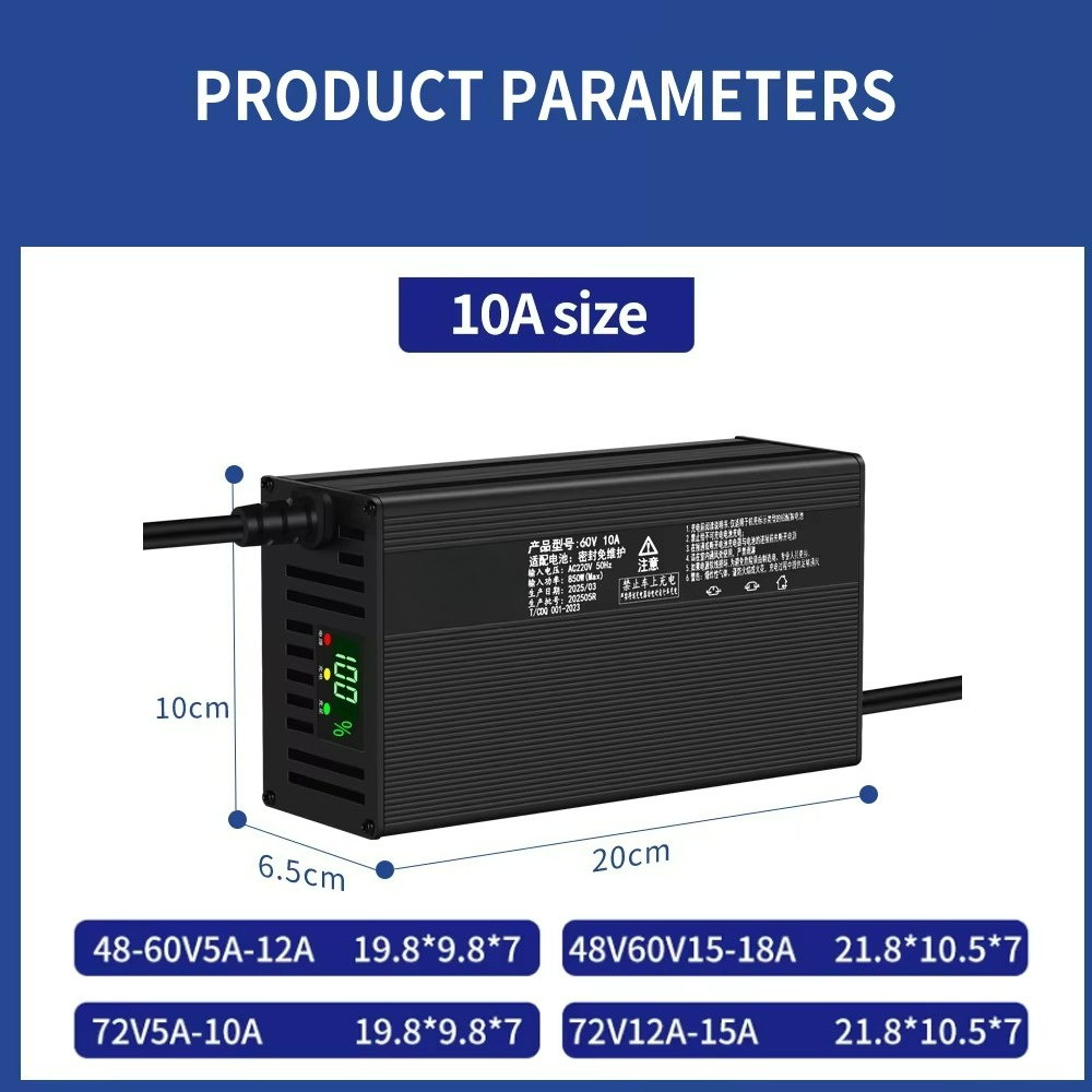 Aluminium omhulsel 48V, 60V, 7 - 72V 15A Fast Charger recensie en prijs