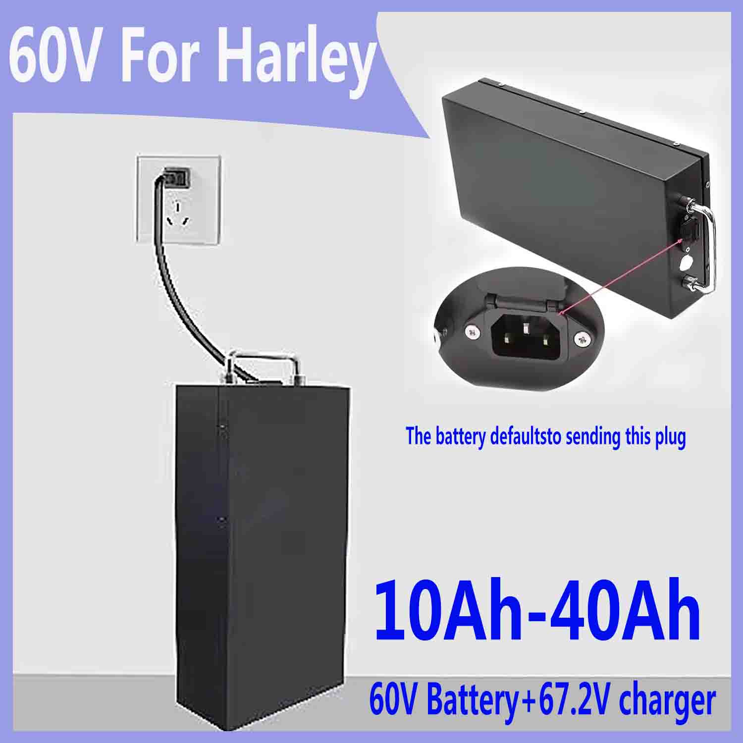 Voor Harley-batterijen 60V 20A - 60V 50Ah Electric Scooter Battery recensie en prijs