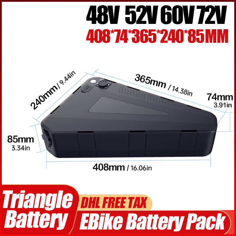 Elektrische Fiets 36v 48v 52v  - 72V 50Ah 21700 Lithium Battery recensie en prijs